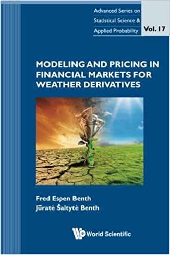 Modeling And Pricing In Financial Markets For Weather Derivatives: Volume 17