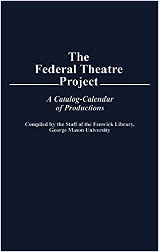 The Federal Theatre Project: A Catalog-Calendar of Productions: Bibliography (Bibliographies and Indexes in the Performing Arts)