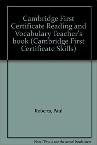 Cambridge First Certificate Reading And Vocabulary Teacher's Book (Cambridge First Certificate Skills)