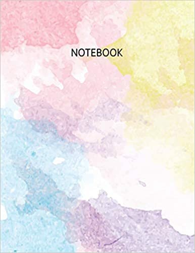 Notebook: Colorful Watercolor Notebook (8.5 x 11 Inches) 110 Pages