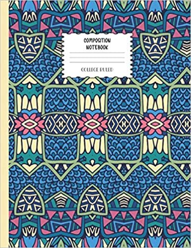 Composition Notebook College Ruled: Funny Tribal Pattern | Cute College Ruled Journal for school, college, take notes | For teens, students, teachers, ... Gift or Birthday Present for Adults and Kids