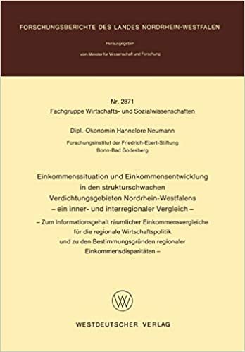 Einkommenssituation und Einkommensentwicklung in den strukturschwachen Verdichtungsgebieten Nordrhein-Westfalens - ein inner- und interregionaler . . ... des Landes Nordrhein-Westfalen) indir