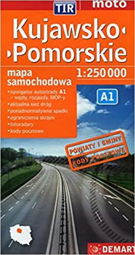 Kujawsko-Pomorskie dla zawodowców TIR mapa samochodowa 1:250 000