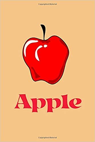 Apple: Notebook with Apple, Fruit, Red, Gift, Lined, Journal, Ruled Paper (110 Pages, 6 x 9