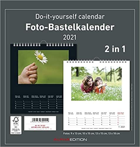 Foto-Bastelkalender 2021 s/w datiert: Do it yourself calendar