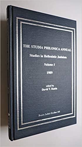 Studia Philonica Annual: : Studies in Hellenistic Judaism I 1989: 185