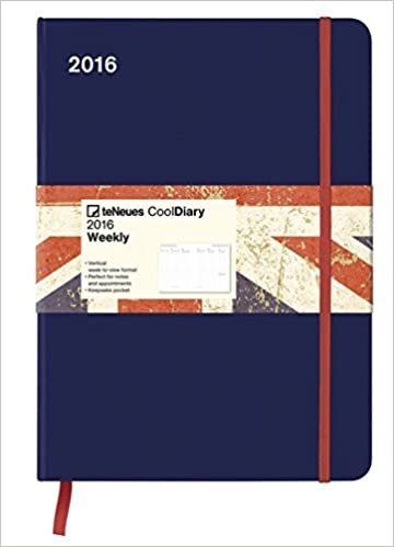 Cool Diary Blue 2016 - Diary Weekly Large Blue | Union Jack - 16 x 22 cm