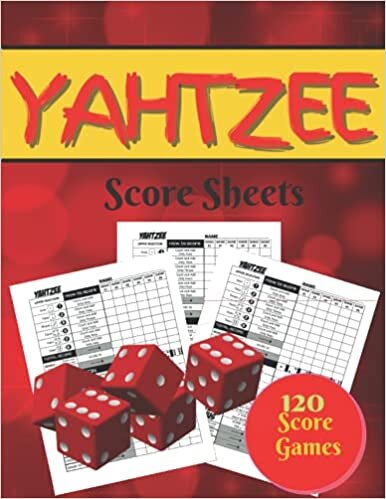 Yahtzee Score Sheets 120 score games: Score Sheets for Scorekeeping Large Print 8.5"x11" Games gift for Yahtzee lover