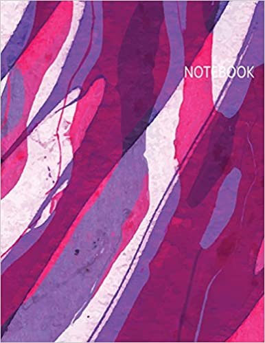 Notebook: Pink and Purple Watercolor Notebook (8.5 x 11 Inches) -110 Pages