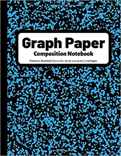 Graph Paper Composition Notebook: 4x4 Quad Ruled Graphing Grid Paper | 100 Pages | Sky Blue
