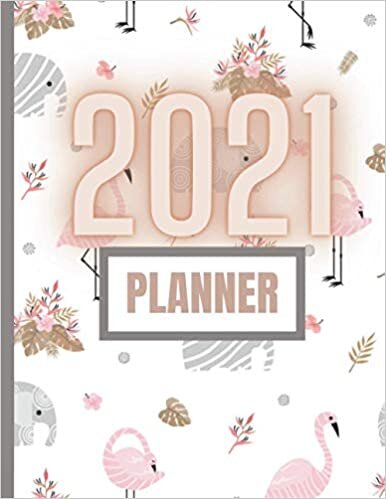 Planner 2021: Pink Flamingo | Agenda Calendar | Large Size A4 | 8,5x11 inches / 21,59cm x 27,94cm | Daily Notes | Half-Yearly Calendar 2021 and 2022 | ... Information | Contact Information | 7-32