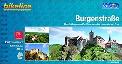 Burgenstrasse radtourenbuch von Mannheim nach Prag GPS wp Scale: 1/75