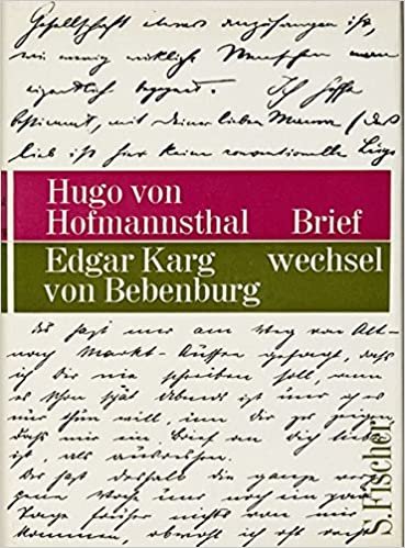 Briefwechsel Hofmannsthal / Karg von Bebenburg indir