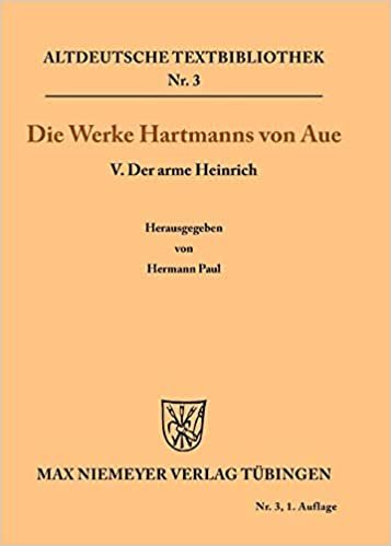 Der arme Heinrich (Altdeutsche Textbibliothek, Band 3)