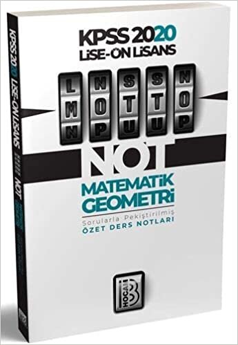 Benim Hocam 2020 KPSS Lise-Önlisans MOTTO Matematik Geometri Ders Notları indir