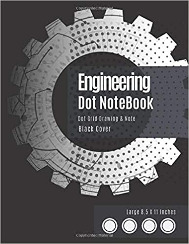 Engineering Notebook Dot: Bullet Dot Grid Notebook - Dotted Graph Notebooks Large (Black Cover) - Dot Matrix Journal (8.5 x 11 inches), A4 100 Pages, ... - Graphing Pad, Engineer Drawing & Sketching.