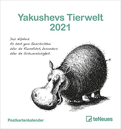 Yakushevs Tierwelt 2021 - Postkarten-Kalender - Kalender-mit-Postkarten - zum-raustrennen - 16x17