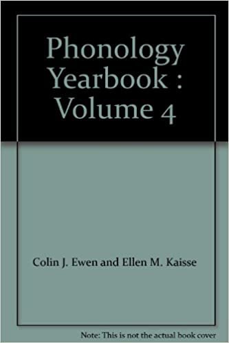 Phonology Yearbook: Volume 4: v. 4