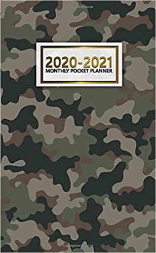 2020-2021 Monthly Pocket Planner: 2 Year Pocket Monthly Organizer & Calendar | Cute Two-Year (24 months) Agenda With Phone Book, Password Log and Notebook | Pretty Camouflage Pattern