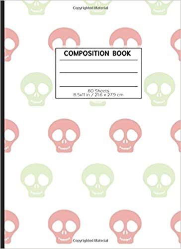 COMPOSITION BOOK 80 SHEETS 8.5x11 in / 21.6 x 27.9 cm: A4 Squared Rimmed Notebook | "Funny skull" | Workbook for s Kids Students Boys | Notes School College | Mathematics | Physics