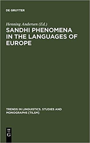 Sandhi Phenomena in the Languages of Europe (Trends in Linguistics. Studies and Monographs [TiLSM])