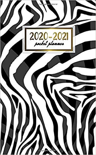 2020-2021 Pocket Planner: 2 Year Pocket Monthly Organizer & Calendar | Two-Year (24 months) Agenda With Phone Book, Password Log and Notebook | Trendy Zebra Pattern