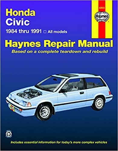 Honda Civic (84 - 91): 1984 to 1991 (Haynes Automotive Repair Manuals) indir