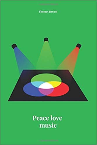 Peace love music: Notebook for office, for school, perfect and practical. Versatile use. Journal, diary (110 pages, empty, 6 x 9)