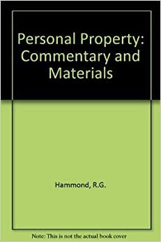 Personal Property: Commentary and Materials