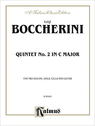 Quintet No. 2 in C Major for Two Violins, Viola, Cello and Guitar (Kalmus Edition) indir