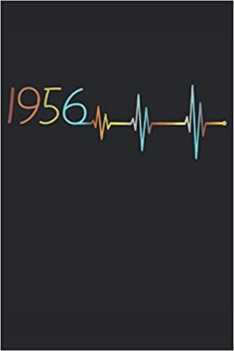 Heartbeat 65th birthday 65 years Born in 1956 Heartbeat frequency: CALENDAR - Funny retro birthday present, gift idea - A5 (6x9) - 150 pages - DAILY ... book, to-do list, birthday, vintage, saying indir