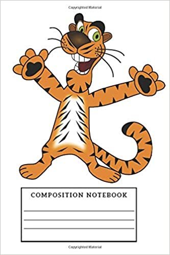 Composition Notebook: Happy Tiger Notebook, Notebook for Coloring Drawing and Writing (110 Pages, Unlined, 6 x 9) (Princess Compositions)