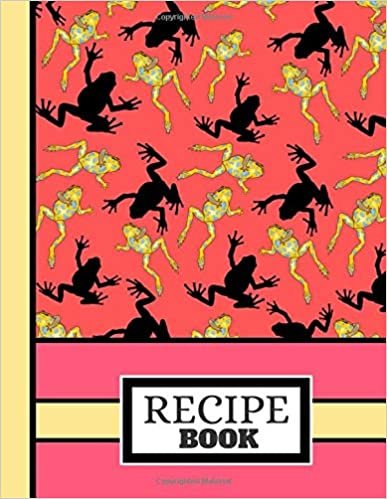 (RECIPE BOOK): Gorgeous Chinese Style 'Swimming Black and Gold Frogs' in Red Pattern Cookery Gift: Frog Recipe Book for Women, Men, Teens indir