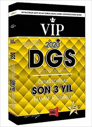 Yargı 2020 DGS VIP Son 3 Yıl Çözümlü Çıkmış Sorular Kitabı