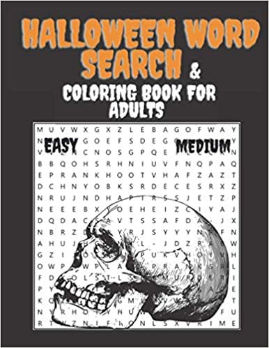 Halloween Word Search & Coloring Book for Adults: Easy and Meedium Level.Brain Game Large Print.