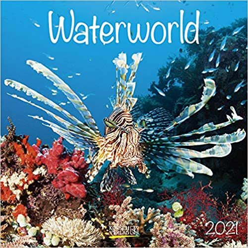 Waterworld 2021: Broschürenkalender mit Ferienterminen. Fische und Unterwasserwelt. 30 x 30 cm indir