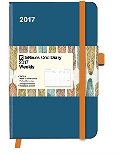 2017 Petrol and Feather Diary - teNeues Cool Diary - Weekly 9 x 14 cm