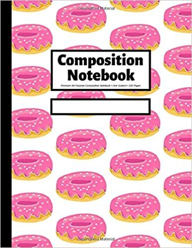 Composition Notebook: Wide Ruled | 100 Pages | 8.5x11 inches | Donuts Pink