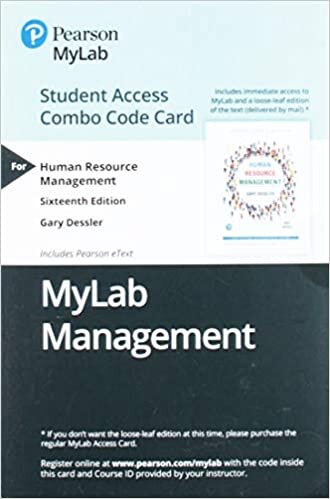 Mylab Management with Pearson Etext -- Combo Access Card -- For Human Resource Management