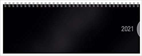 Tischquerkalender Classic Colourlux schwarz 2021: 1 Woche 1 Seite; Bürokalender mit nützlichen Zusatzinformationen; Format: 29,8 x 10,5 cm indir