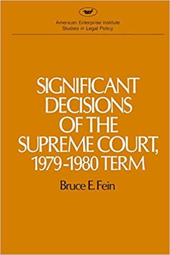 Significant Decisions of the Supreme Court 1979-80 (AEI Studies)