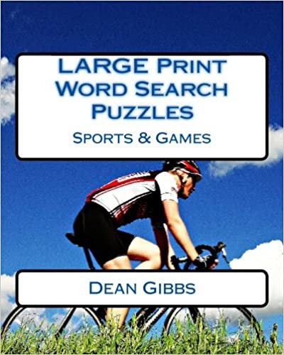 LARGE Print Word Search Puzzles: Sports & Games indir