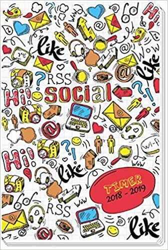Schülerkalender Social 2018/2019 - Schulplaner, Schülerplaner: Timer mit Flexicover und Spot-Effekt