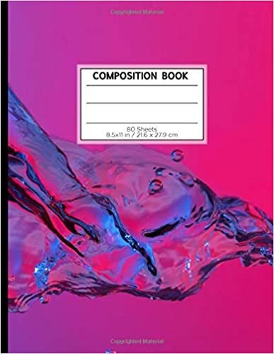 COMPOSITION BOOK 80 SHEETS 8.5x11 in / 21.6 x 27.9 cm: A4 Lined Ruled White Rimmed Notebook | "Maniac Splash" | Workbook for s Kids Students Boys ... Notes School College | Grammar | Languages