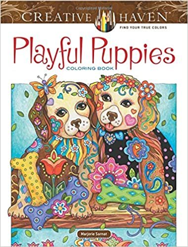 Creative Haven Playful Puppies Coloring Book (working title) (Adult Coloring) (Creative Haven Coloring Books) indir