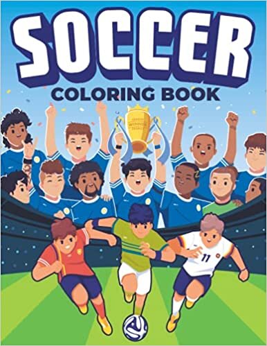 Soccer Coloring book: 40 Soccer coloring pages for kids of all ages. large format illustrations for coloring