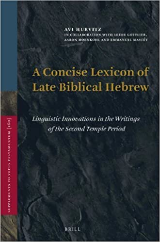 A Concise Lexicon of Late Biblical Hebrew: Linguistic Innovations in the Writings of the Second Temple Period (Vetus Testamentum, Supplements) indir