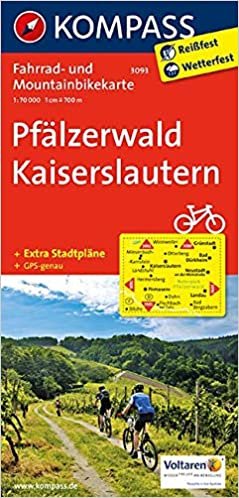 KOMPASS Fahrradkarte Pfälzerwald - Kaiserslautern: Fahrrad- und Mountainbikekarte. GPS-genau. 1:70000 (KOMPASS-Fahrradkarten Deutschland, Band 3093) indir