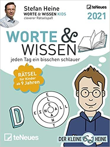 Stefan Heine Worte & Wissen 2021 - Tagesabreißkalender - 11,8x15,9 -Rätselkalender - Tischkalender