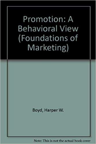 Promotion: A Behavioral View (Foundations of Marketing)